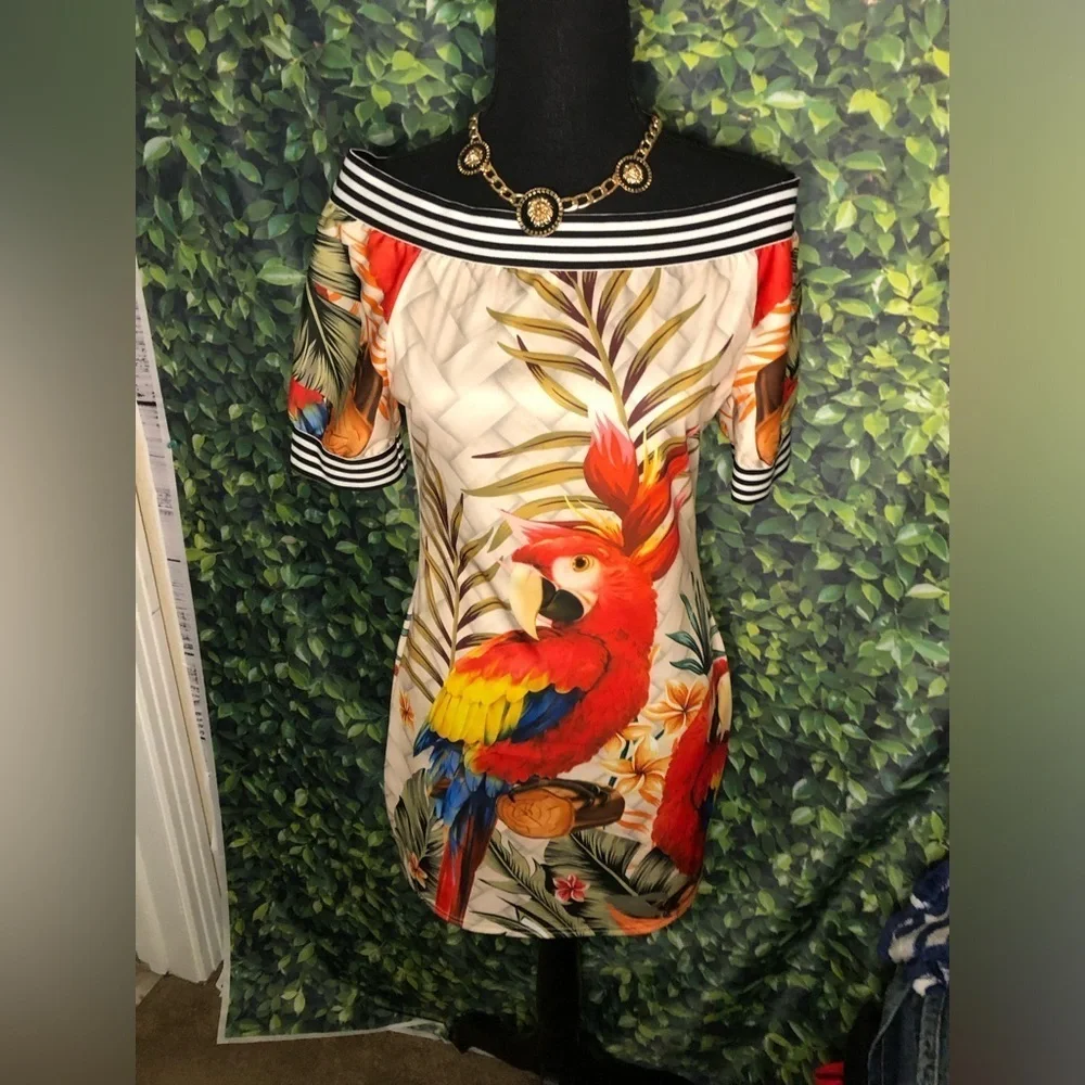 CBR Tropical Vacation Vibes Mini Dress Size XL - Picture 3 of 14